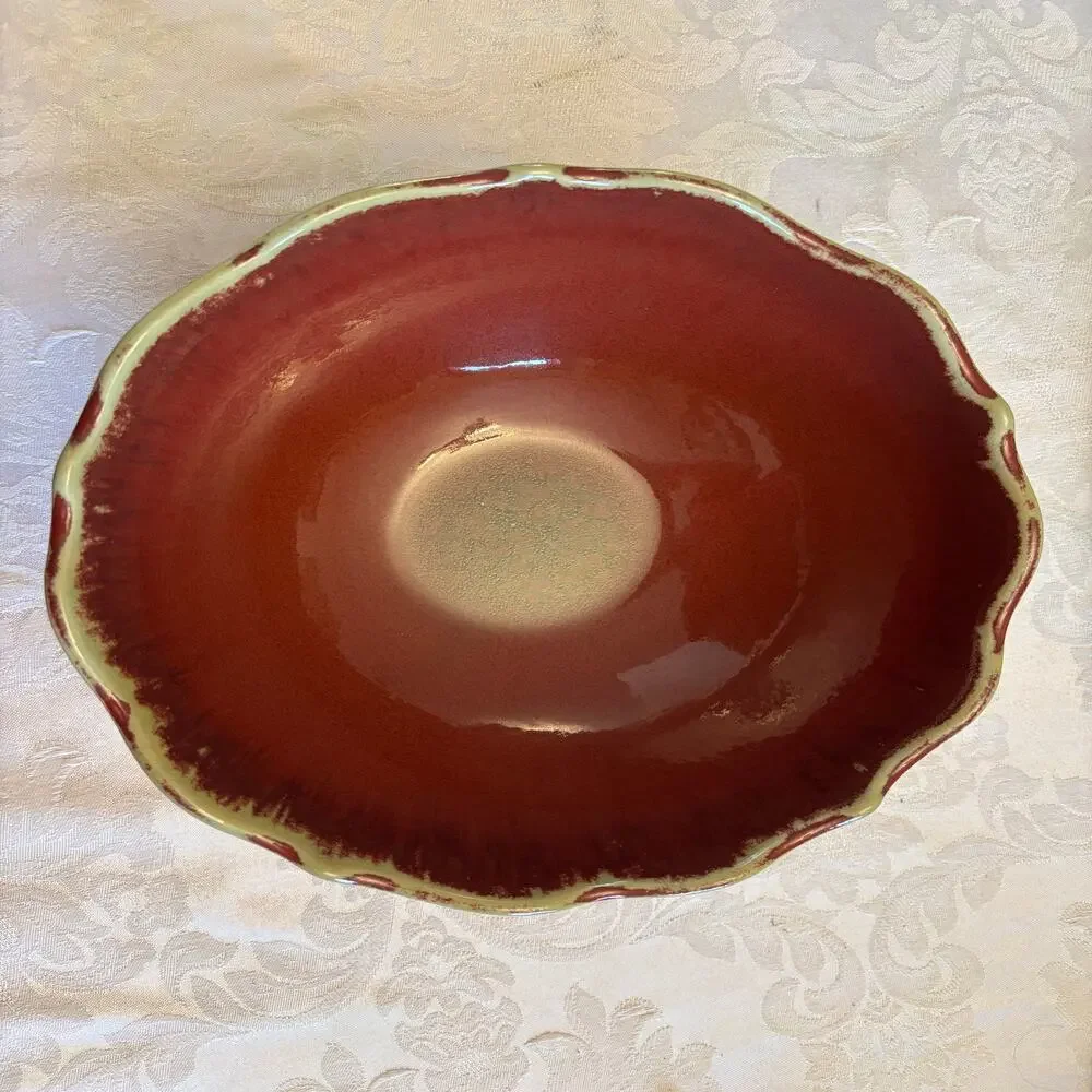 Vintage Bombay Company Tudor Stoneware Serving Platter & Bowl Set